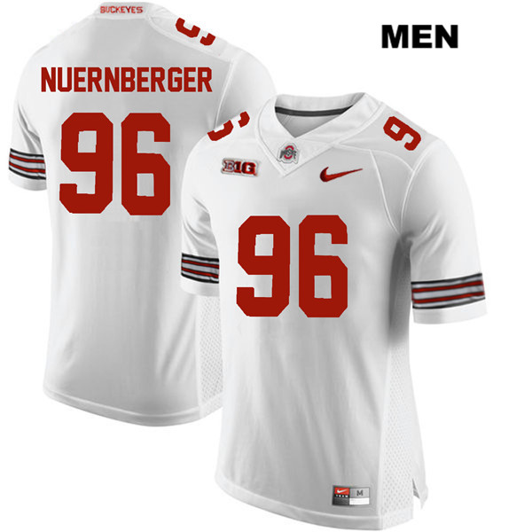 Ohio State Buckeyes Men's Sean Nuernberger #96 White Authentic Nike College NCAA Stitched Football Jersey CD19C16FY